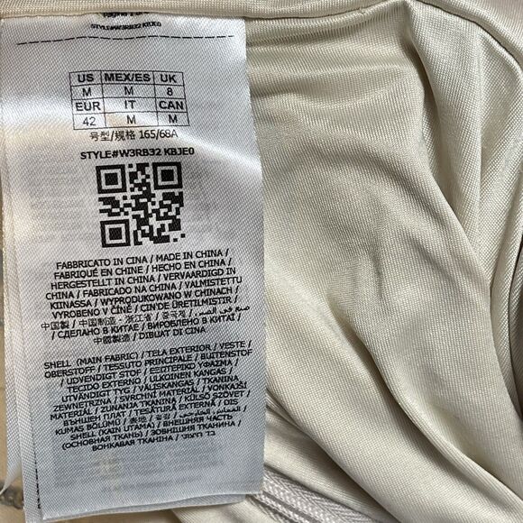 NWT GUESS Heidi Sequin Fringe Wide Leg Pants Womens SIZE MEDIUM Pearl NYE Shiny - Picture 15 of 16